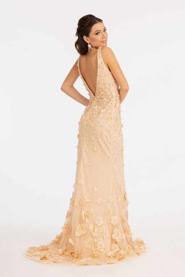 Nightgown | Rhinestone Embellished Mesh Mermaid Dress W