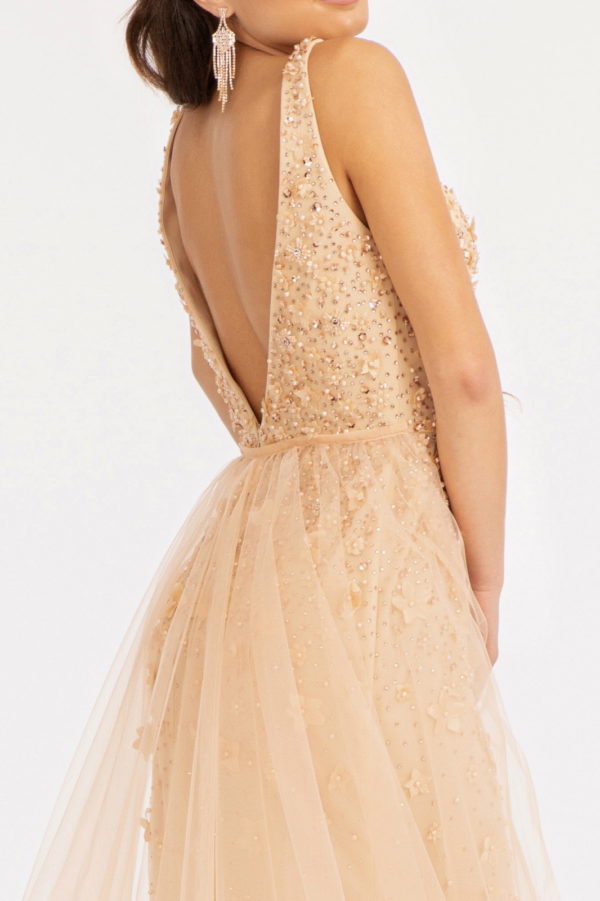 Nightgown | Rhinestone Embellished Mesh Mermaid Dress W