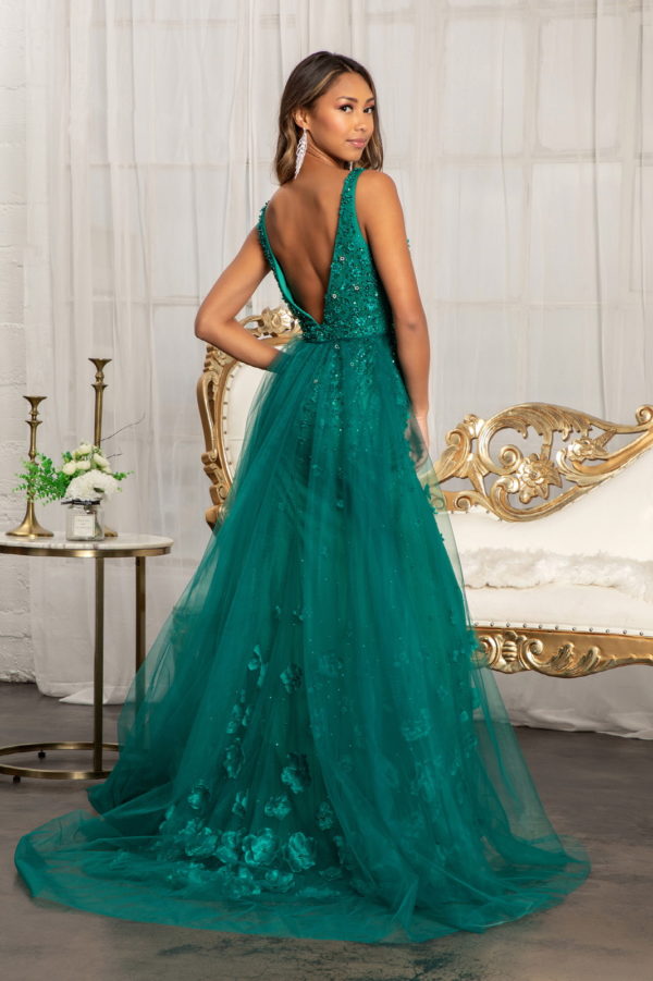 Nightgown | Rhinestone Embellished Mesh Mermaid Dress W
