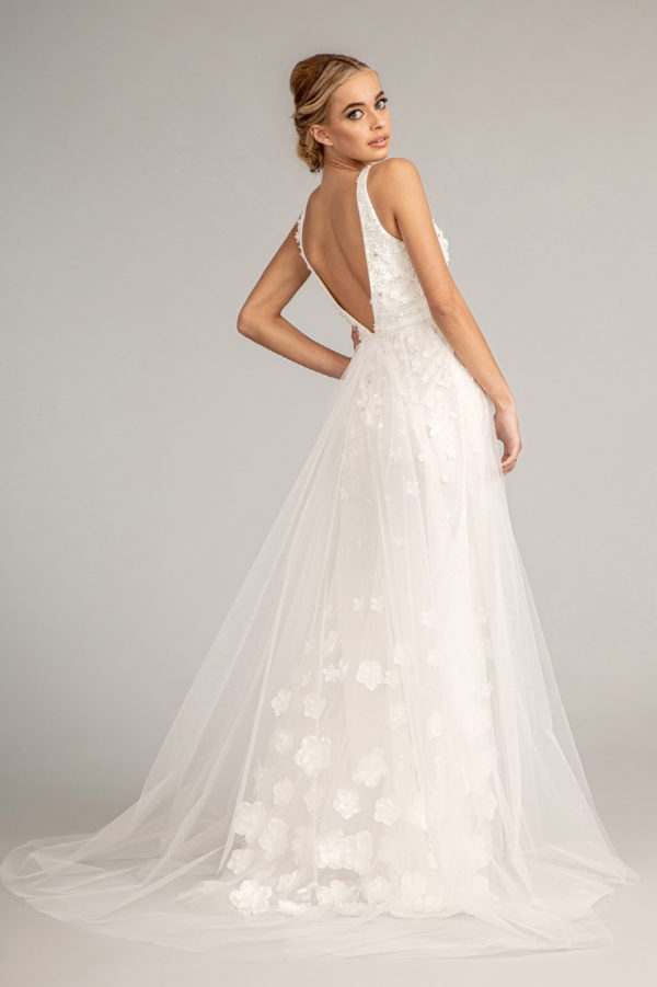 Nightgown | Rhinestone Embellished Mesh Mermaid Dress W