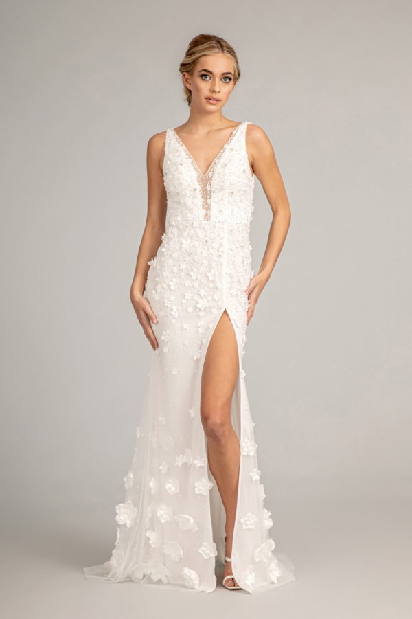 Nightgown | Rhinestone Embellished Mesh Mermaid Dress W
