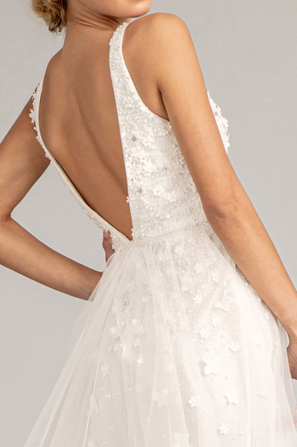 Nightgown | Rhinestone Embellished Mesh Mermaid Dress W