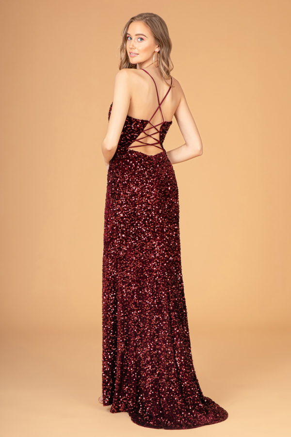 Nightgown | Ruched Bodice Velvet Bodycon Long Dress W