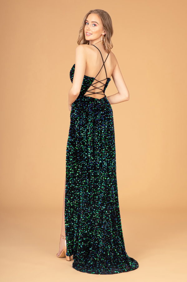 Nightgown | Ruched Bodice Velvet Bodycon Long Dress W