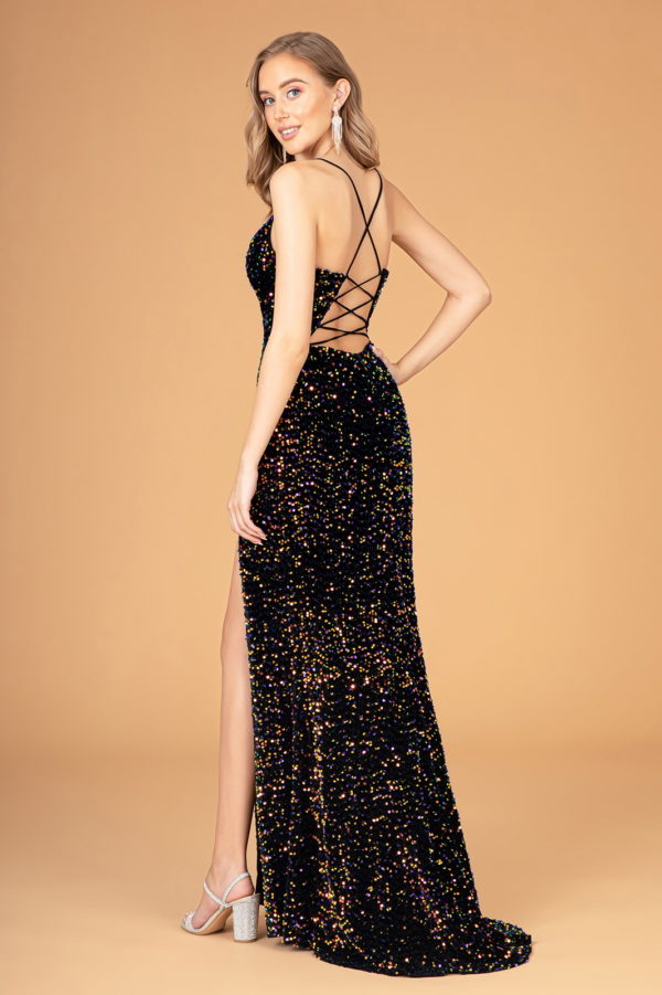 Nightgown | Ruched Bodice Velvet Bodycon Long Dress W