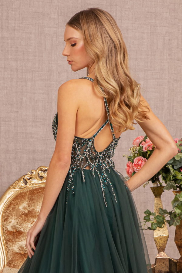 Nightgown | Jewel Bead Illusion Sweetheart Sheer Bodice Mesh