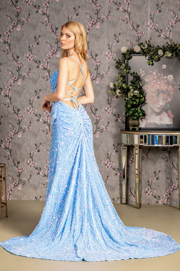 Nightgown | Sequin Ruched Side Cut