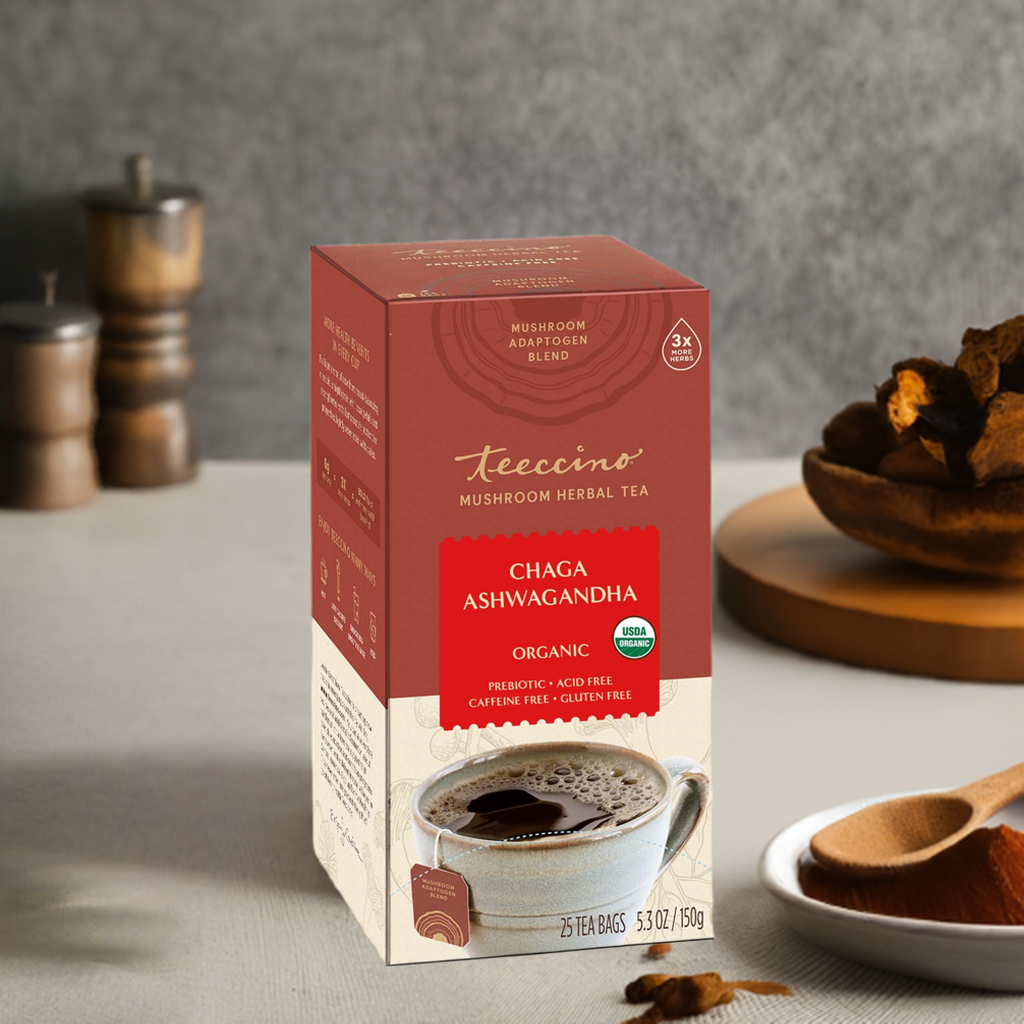 Té de Chaga Ashwagandha Butterscotch en Crema de Champiñones y Hierbas