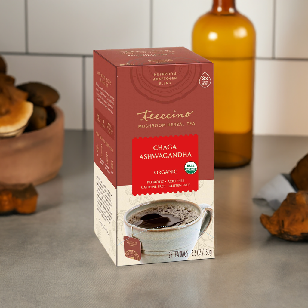 Té de Chaga Ashwagandha Butterscotch en Crema de Champiñones y Hierbas