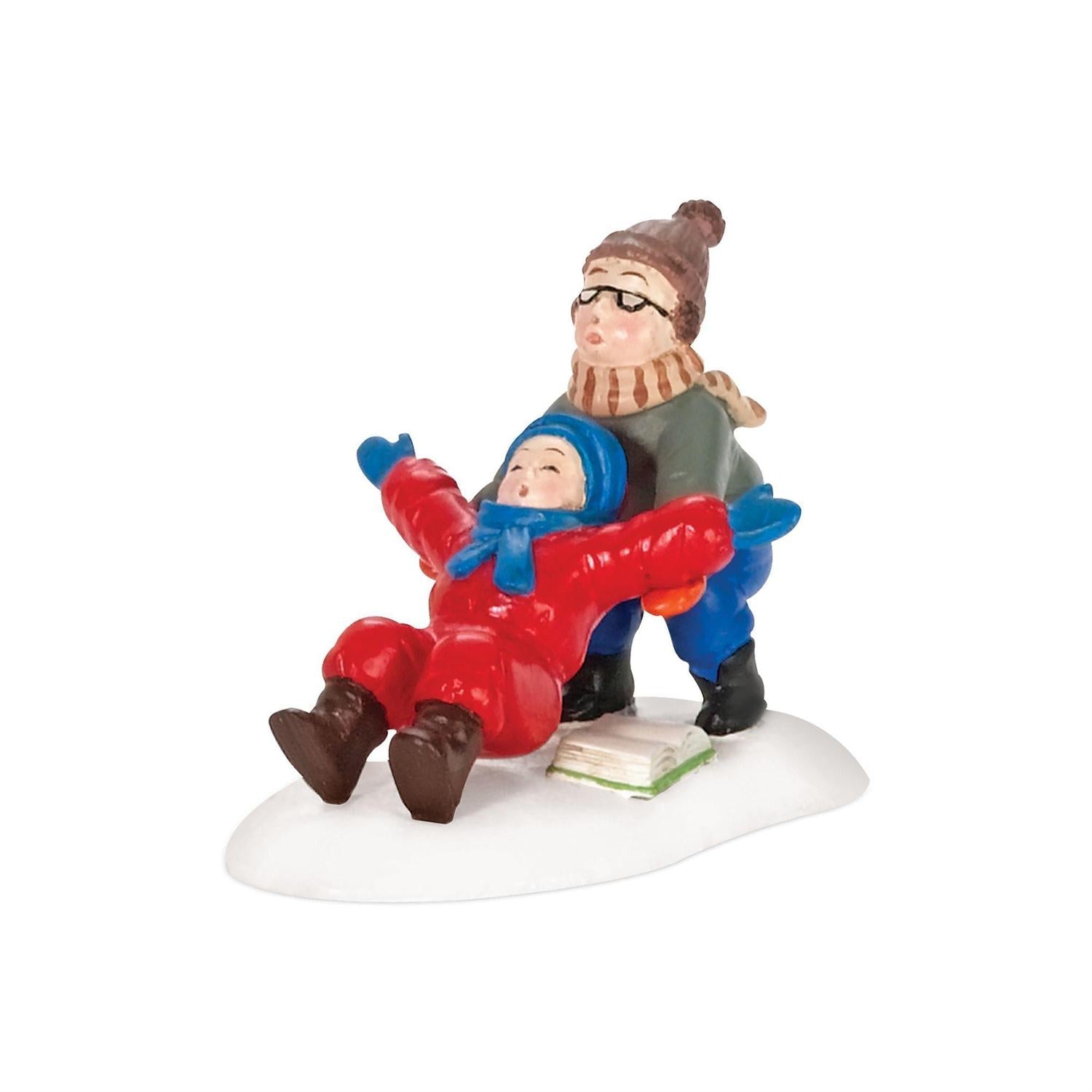 Ralphie To The Rescue is a Christmas village decor piece suited for seasonal displays, collector shelves, holiday scenes, and festive gifting.