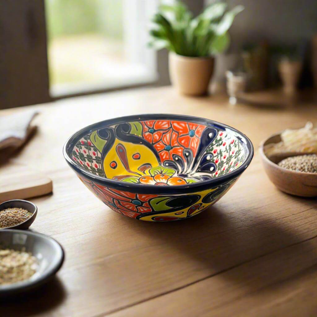 7.5" Talavera Soup Bowl | Handmade Mexican Dinnerware is a hand-painted ceramic bowl selected for home, kitchen, drinkware, entertaining, and gift shoppers. It focuses on use, material style, display value, and available listing options.
