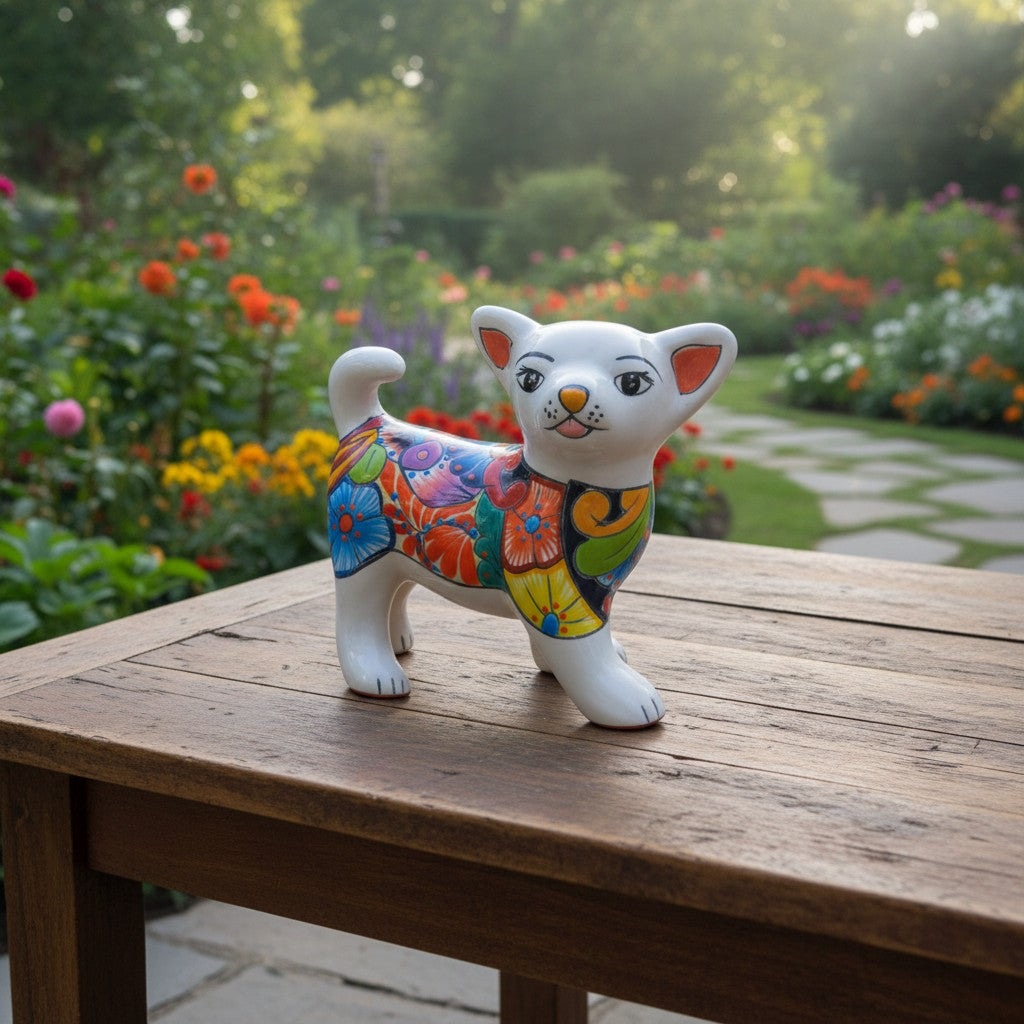 Talavera Figurine | Talavera Chihuahua Dog Figurine