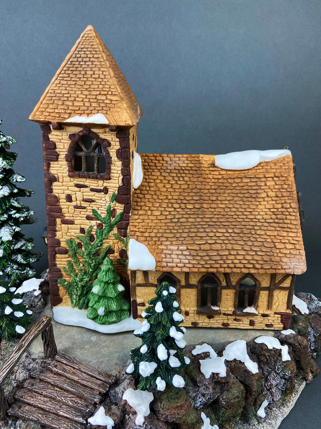 Holiday Village Accessory | Department 56 Dickens Village Illuminated Church Christmas Village