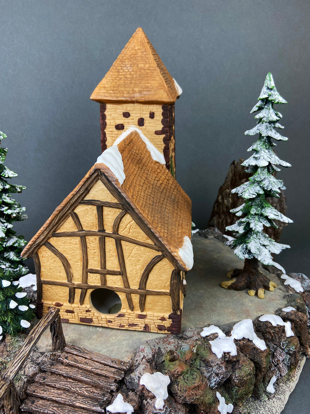 Holiday Village Accessory | Department 56 Dickens Village Illuminated Church Christmas Village
