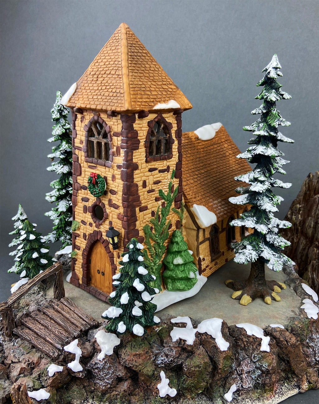 Holiday Village Accessory | Department 56 Dickens Village Illuminated Church Christmas Village