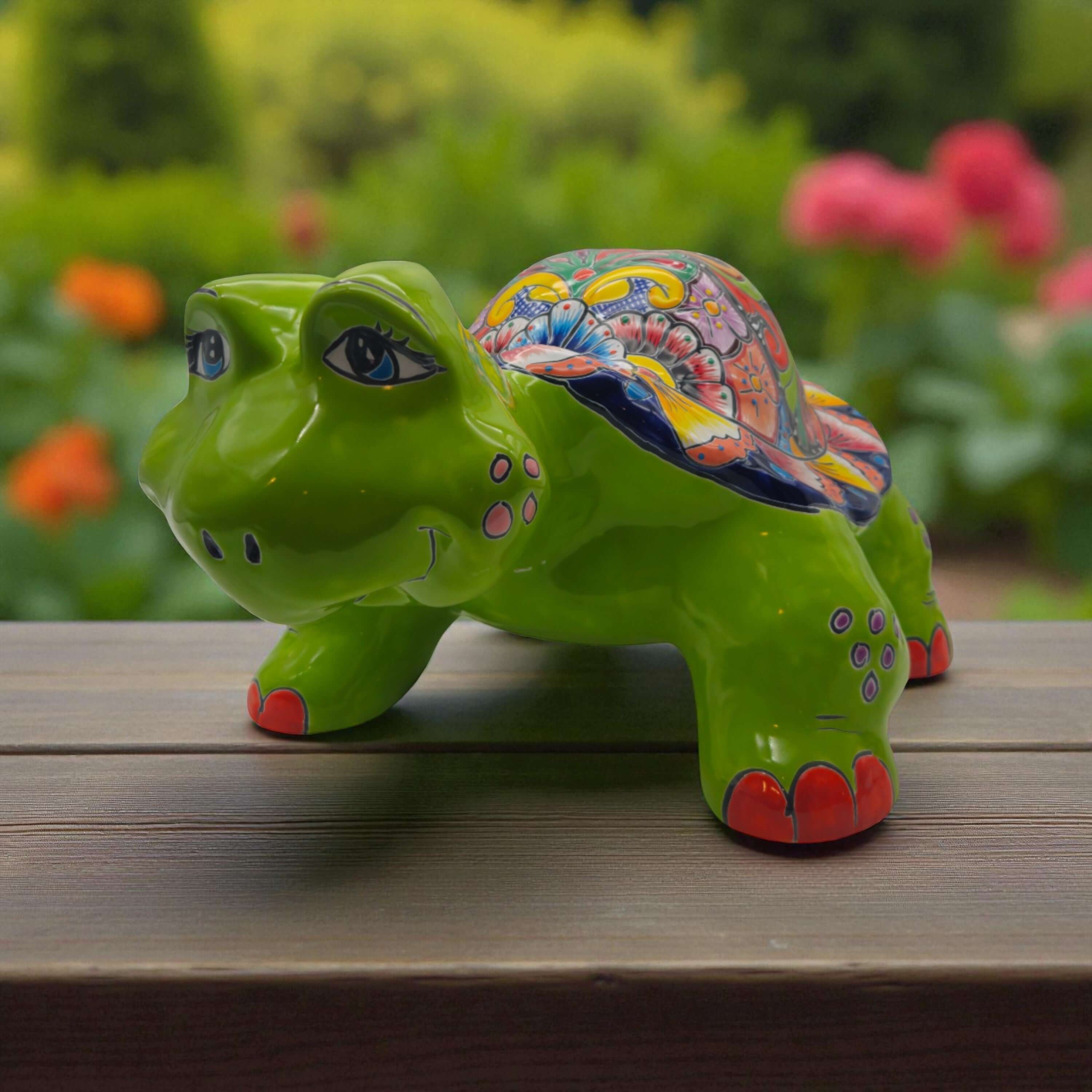 Talavera Statue | Large Talavera Turtle Statue