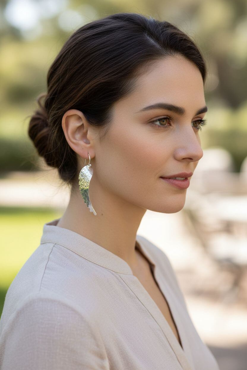 Earring | Silver Hammered Sculpted Angel Wing Earrings