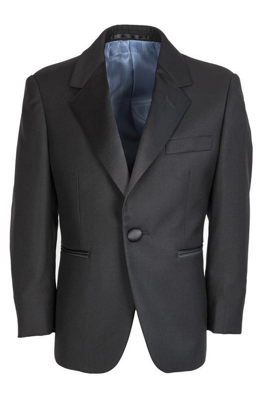 Kids Tuxedo | "madrid" Kids Black Tuxedo Jacket Notch (separates)