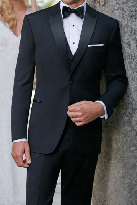 Tuxedo | "milan" Black Tuxedo Jacket Peak (separates)