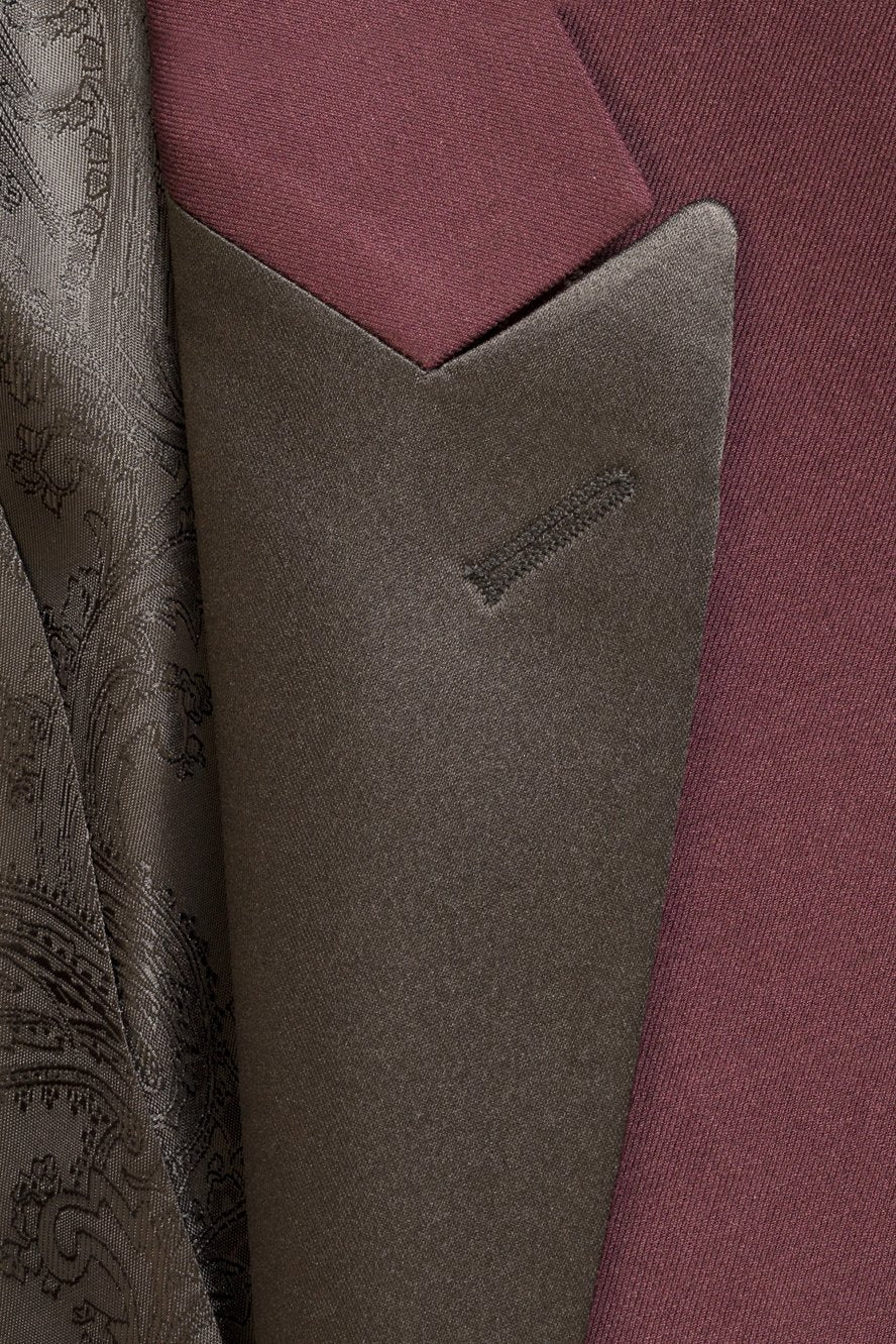 Tuxedo | "milan" Burgundy Tuxedo Jacket Peak (separates)
