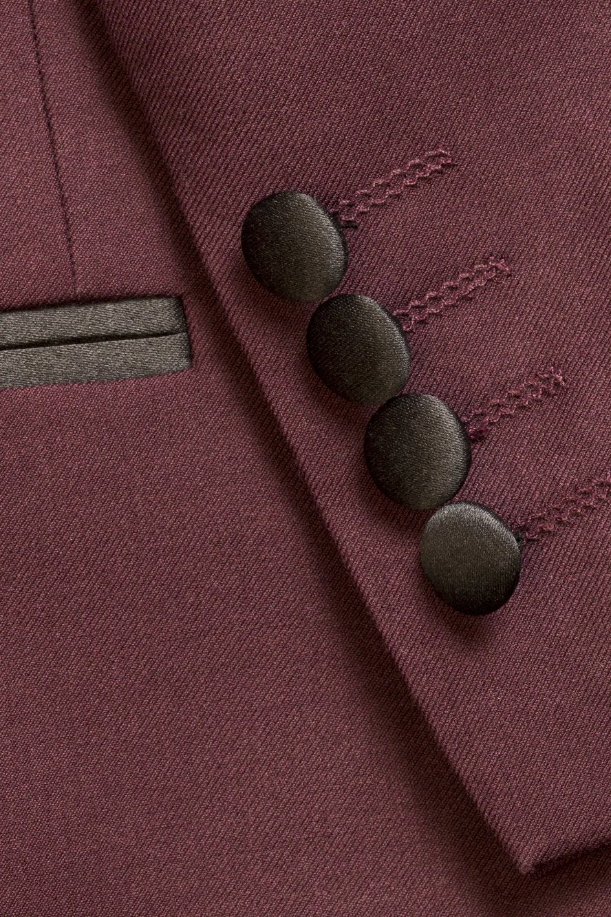 Tuxedo | "milan" Burgundy Tuxedo Jacket Peak (separates)