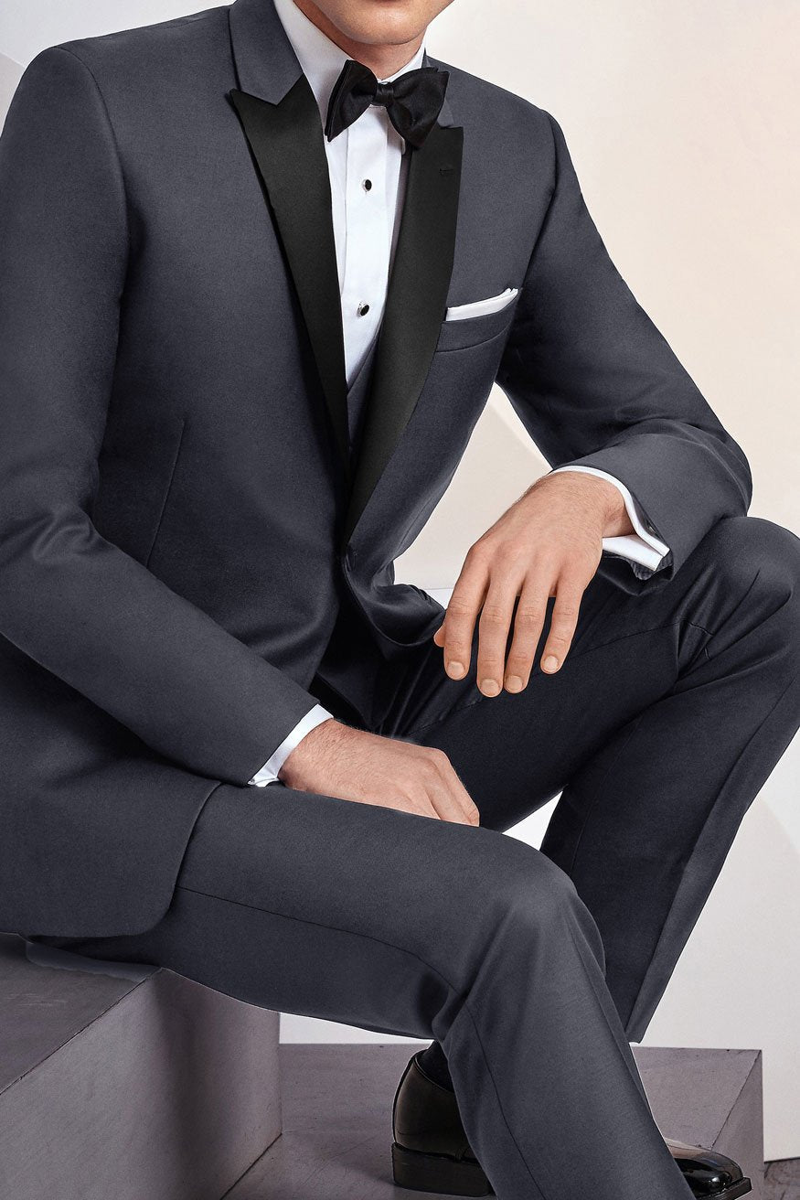 Tuxedo | "milan" Steel Grey Tuxedo Jacket Peak (separates)