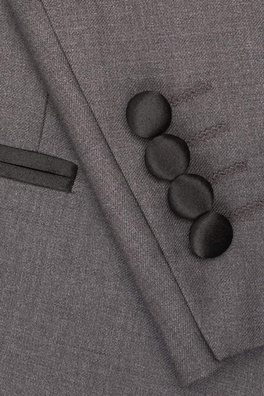 Tuxedo | "milan" Steel Grey Tuxedo Jacket Peak (separates)