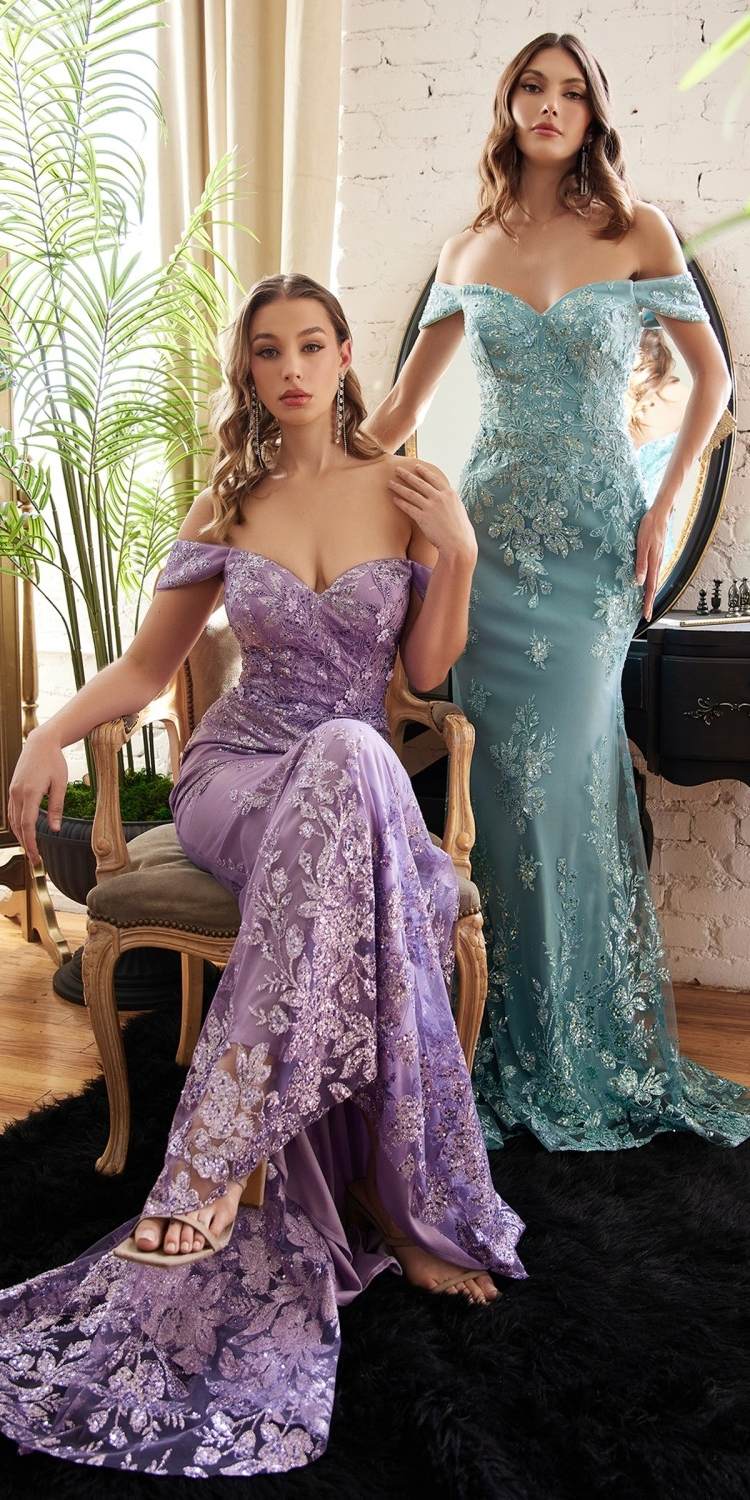 Ladivine OC014 Embellished Off the Shoulder Mermaid Gown is a formal gown for prom, pageant, red carpet. It features lace styling and a polished formalwear look suited for Honey Badger Books shoppers selecting special-occasion apparel.