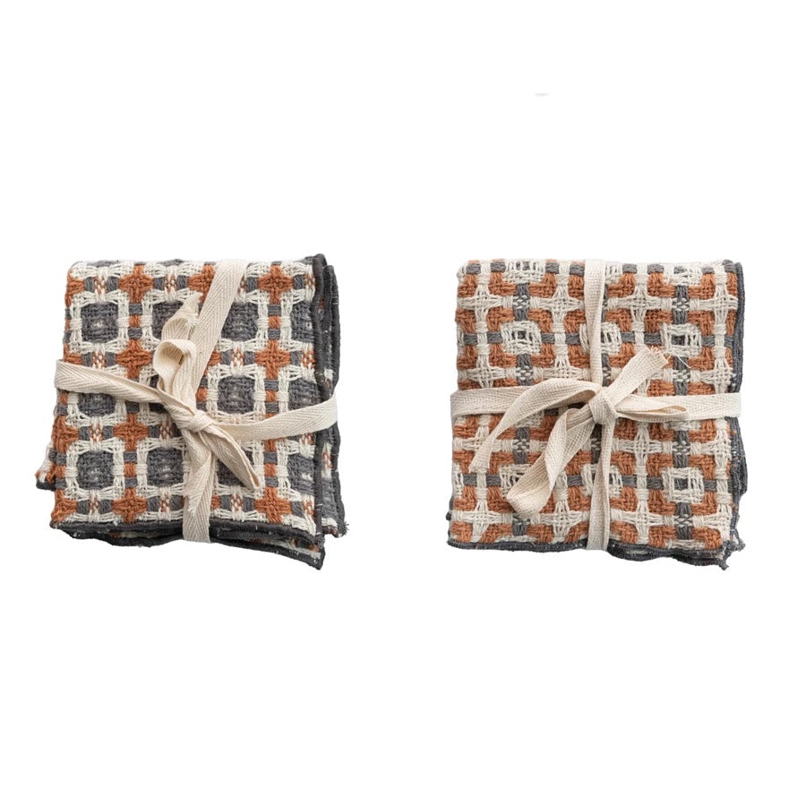Cotton Dobby Dish Cloths (Set of 3) is a cotton dish cloth set selected for kitchen routines, home care, practical gifts, and sink-side everyday use. 11-1/2" Square Set of 3 dish cloths Choose your favorite pattern. Product details help shoppers compare the item type, style, size, and intended use before purchase.