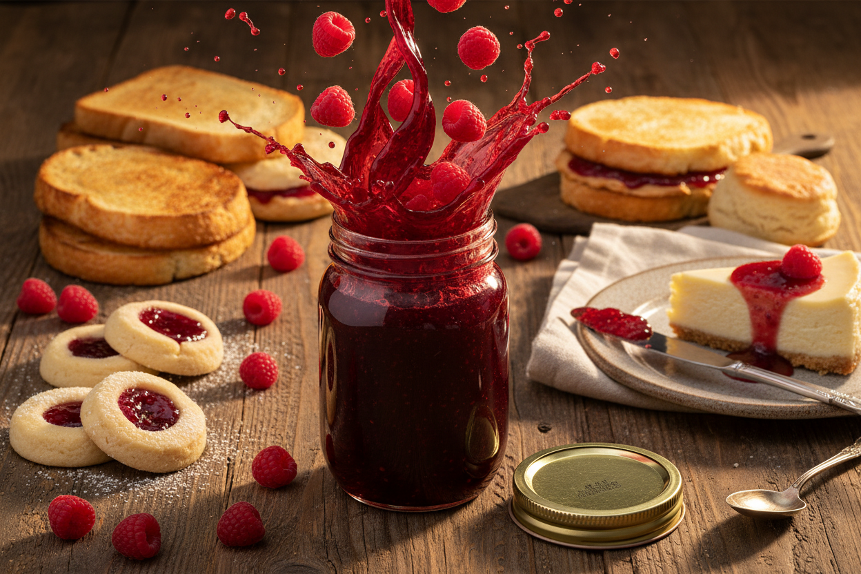 Old-Fashioned Seedless Red Raspberry Jam | Amish Country Store | 18 oz is a fruit jam chosen for pantry shoppers, food gifts, everyday snacks, breakfasts, cookouts, or sweet and savory serving ideas. All the bold, sweet-tart raspberry flavor without the seeds. Product details help shoppers compare the item type, style, size, and intended use before purchase.