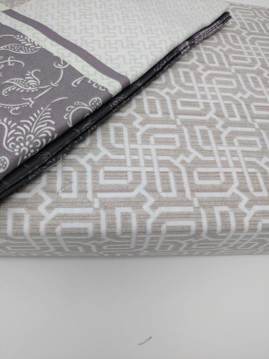 Juego de sábanas ajustables y planas de Paisley Floral Gris DaDa Bedding con fundas de almohada (FSFS8222)