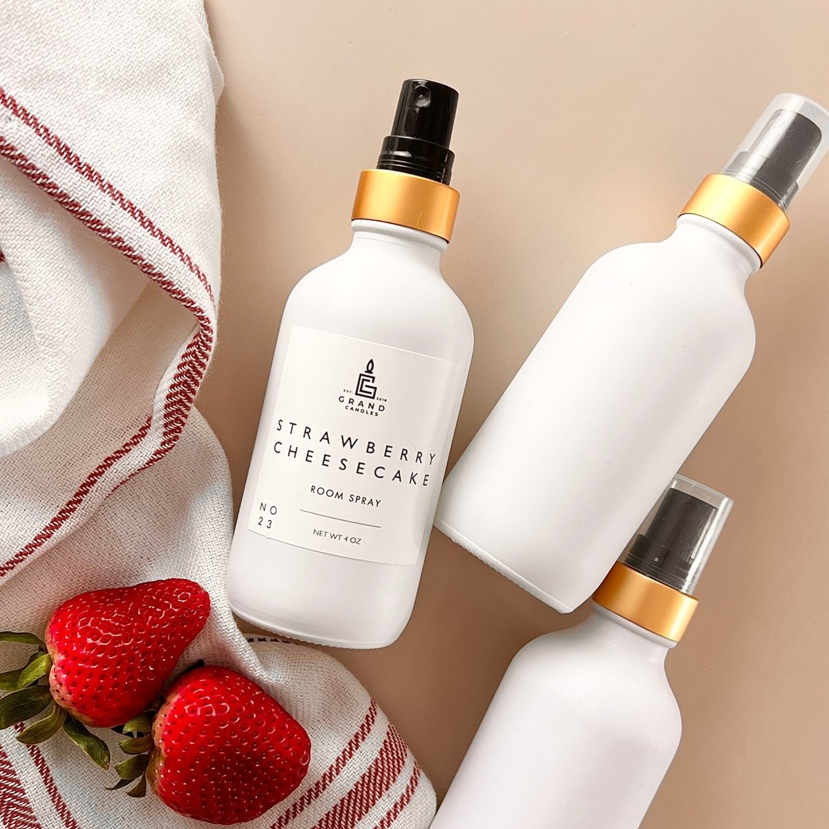 Strawberry Cheesecake Room & Linen Spray is a Honey Badger Books & Boutique home fragrances selected for a clear product fit, gift-ready presentation, and everyday usefulness. Sourced from Grand Candles, it is categorized for shoppers looking for home fragrances without mixing unrelated apparel, book, food, pet, or home-decor signals. Best-fit category: Home & Garden > Decor > Home Fragrances. This description supports Amazon and marketplace search while keeping the product identity accurate and specific.