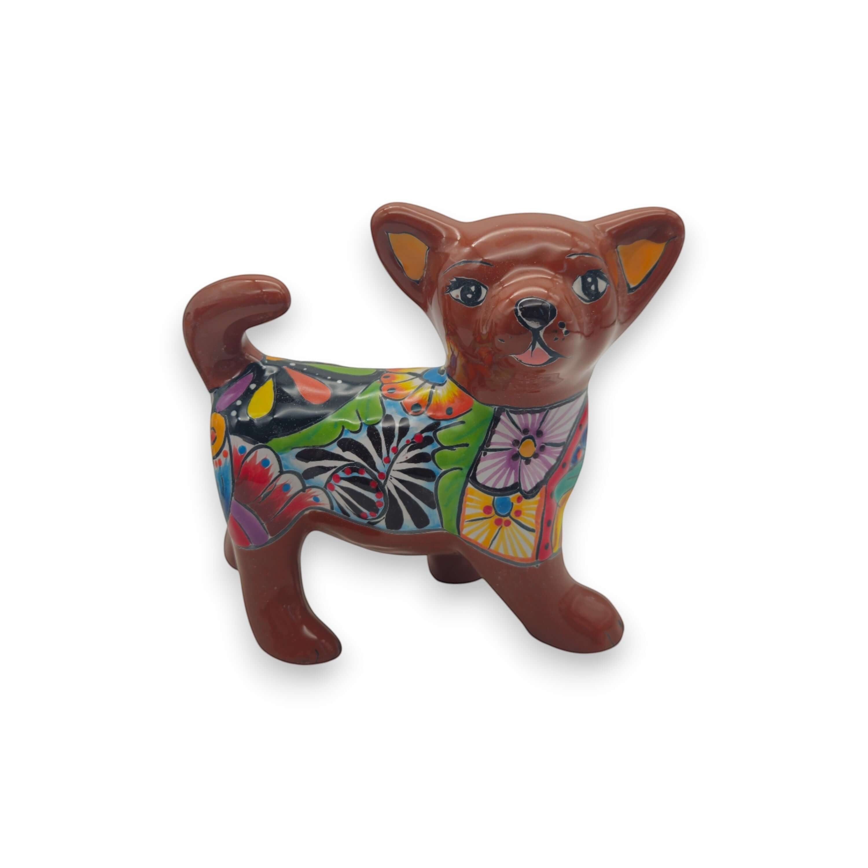 Talavera Figurine | Talavera Chihuahua Dog Figurine