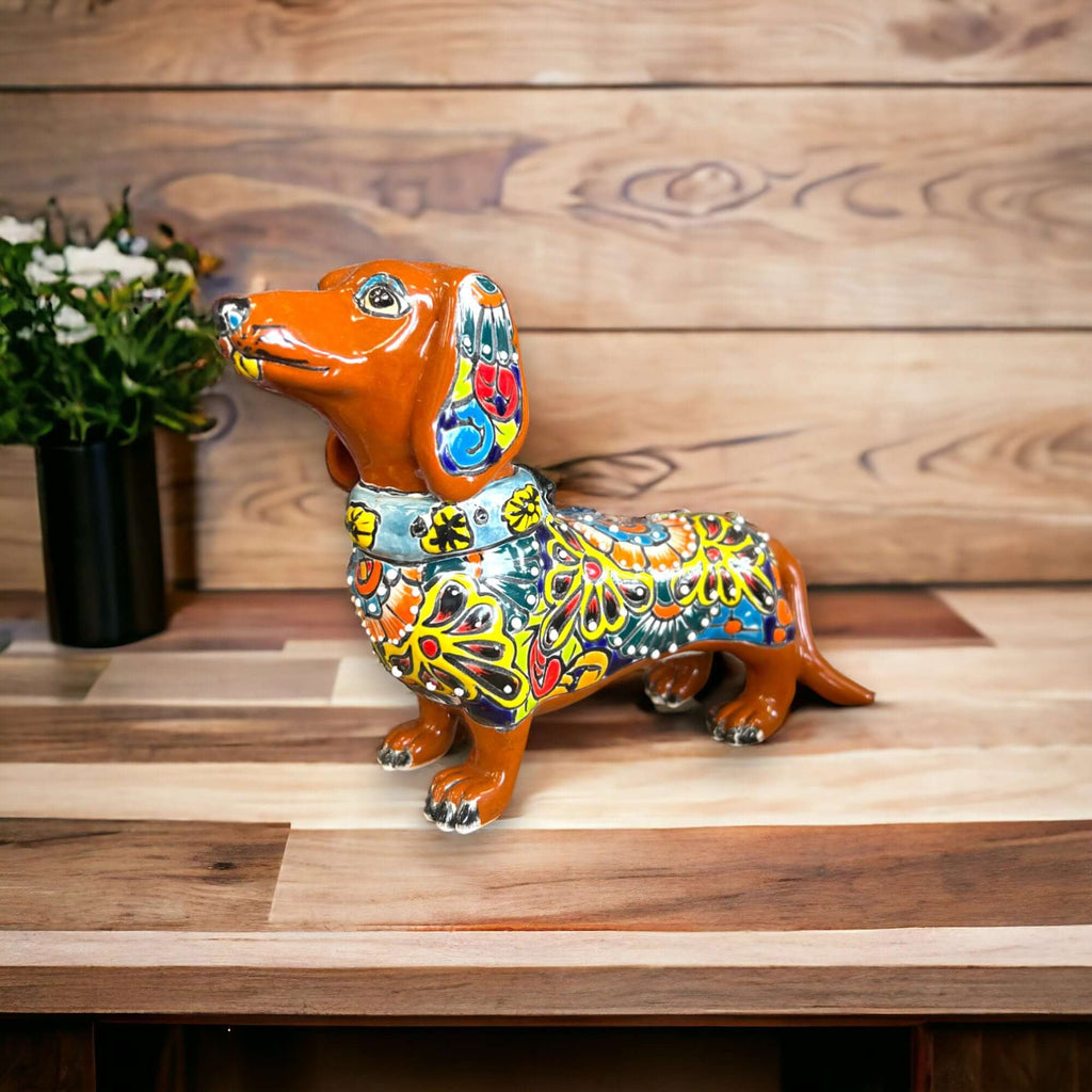 Talavera Statue | Talavera Dachshund Statue