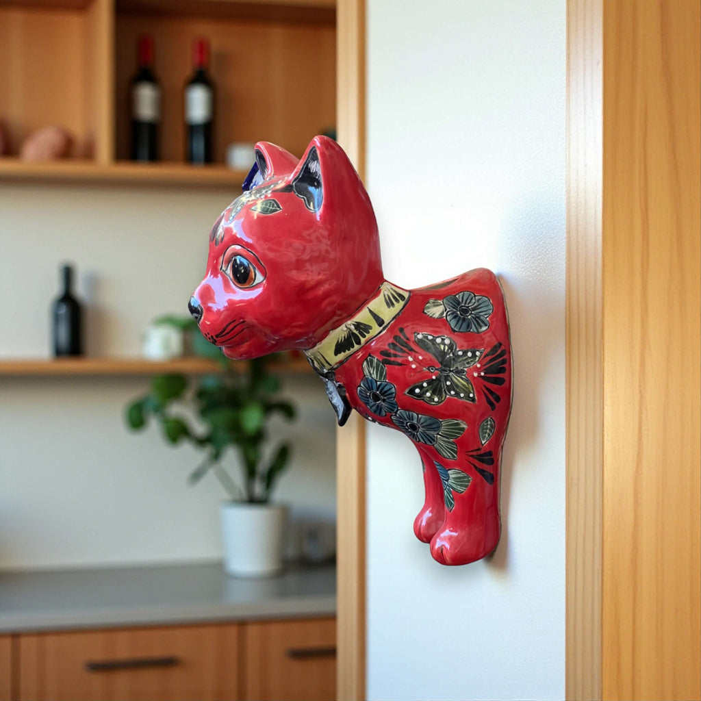 Talavera Wall Art | Talavera Cat Wall Planter