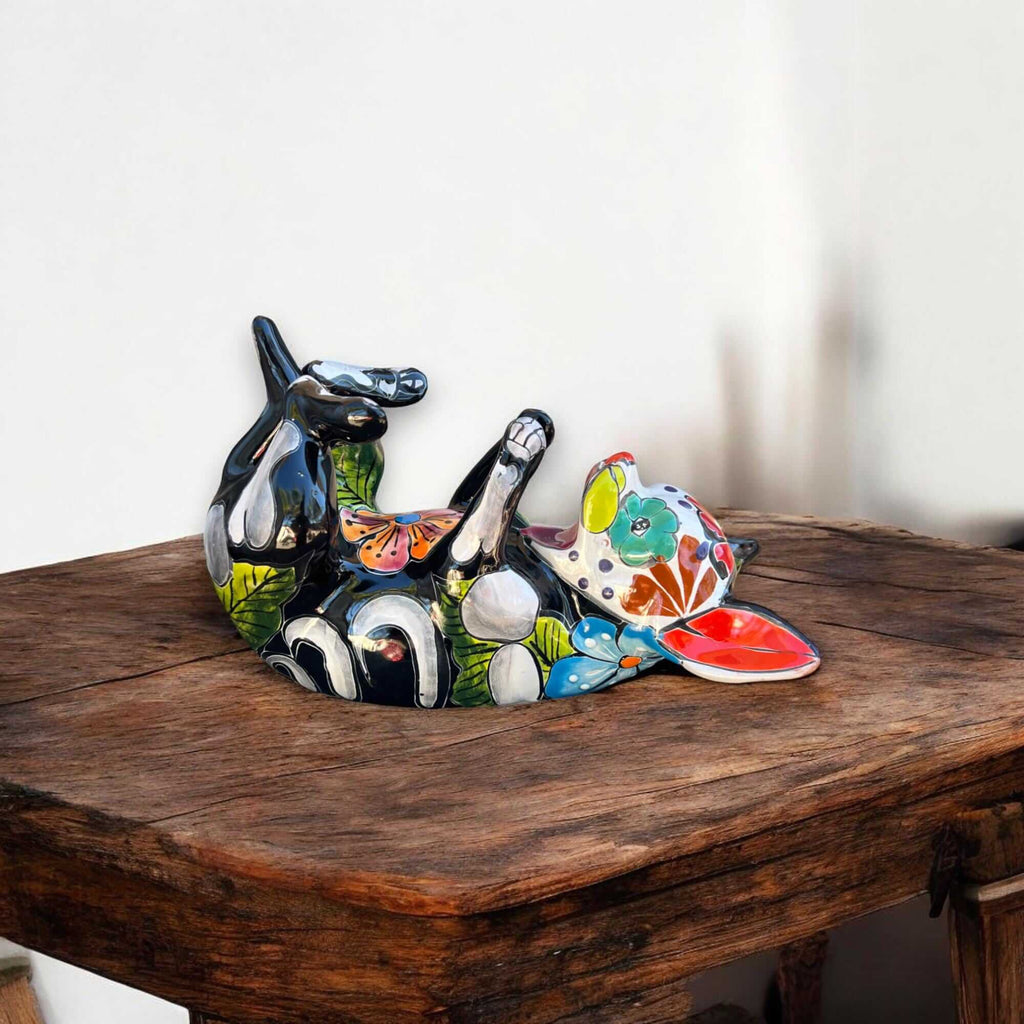 Talavera Figurine | Talavera Chihuahua Bottle Holder