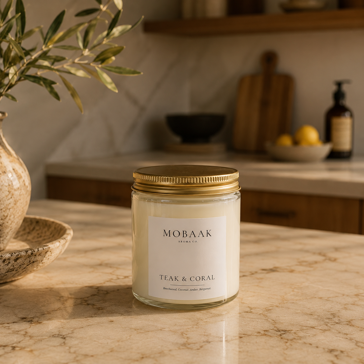 Candle | Teak & Coral Candle