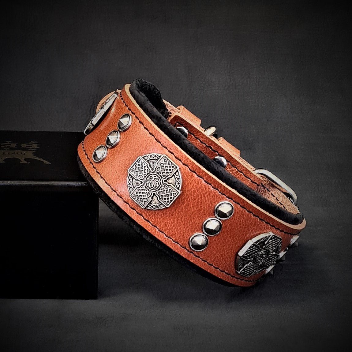The Maximus Collar 2 Inch Wide Black Silver