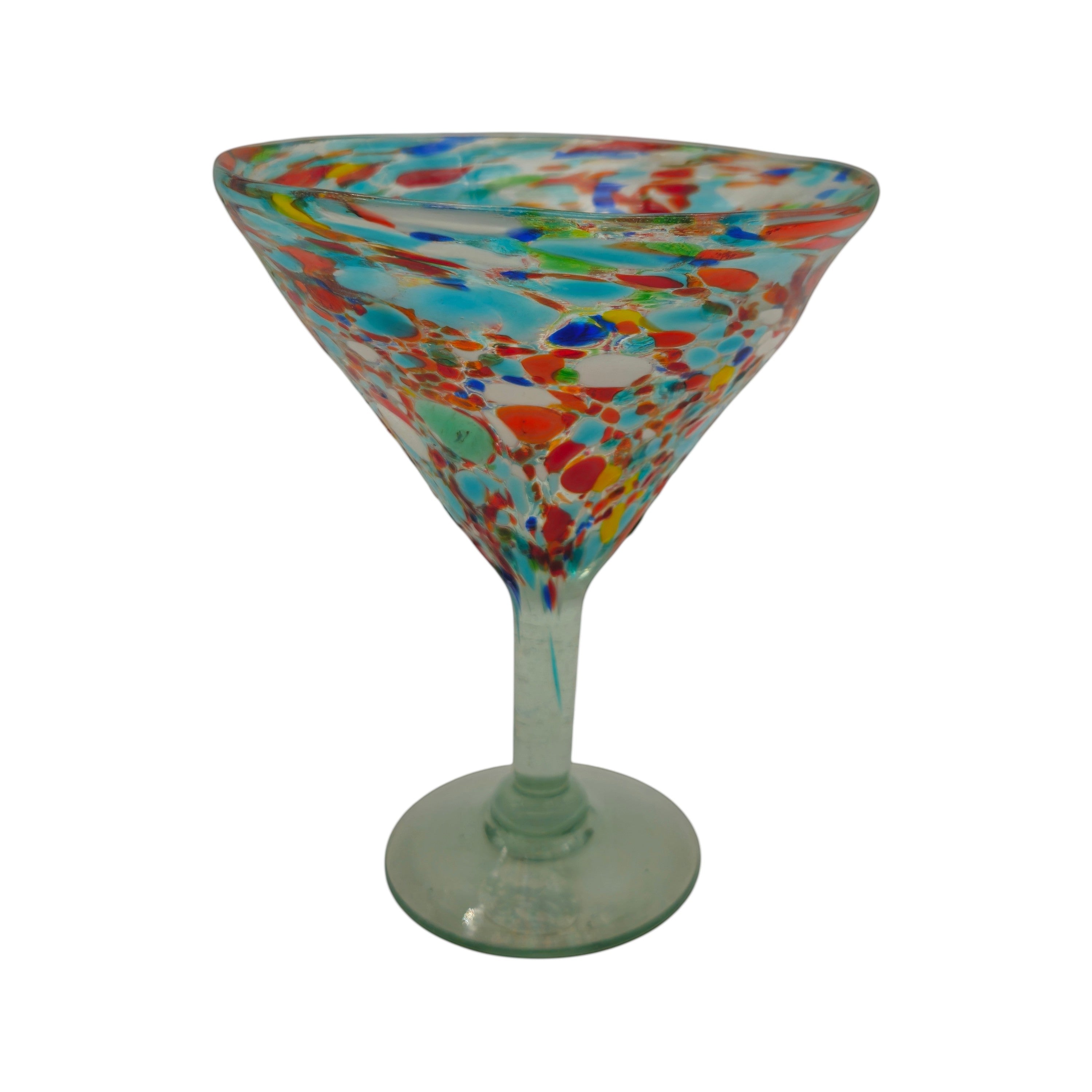 Mexican Margarita Glass | Confetti Pebbled Martini Glass