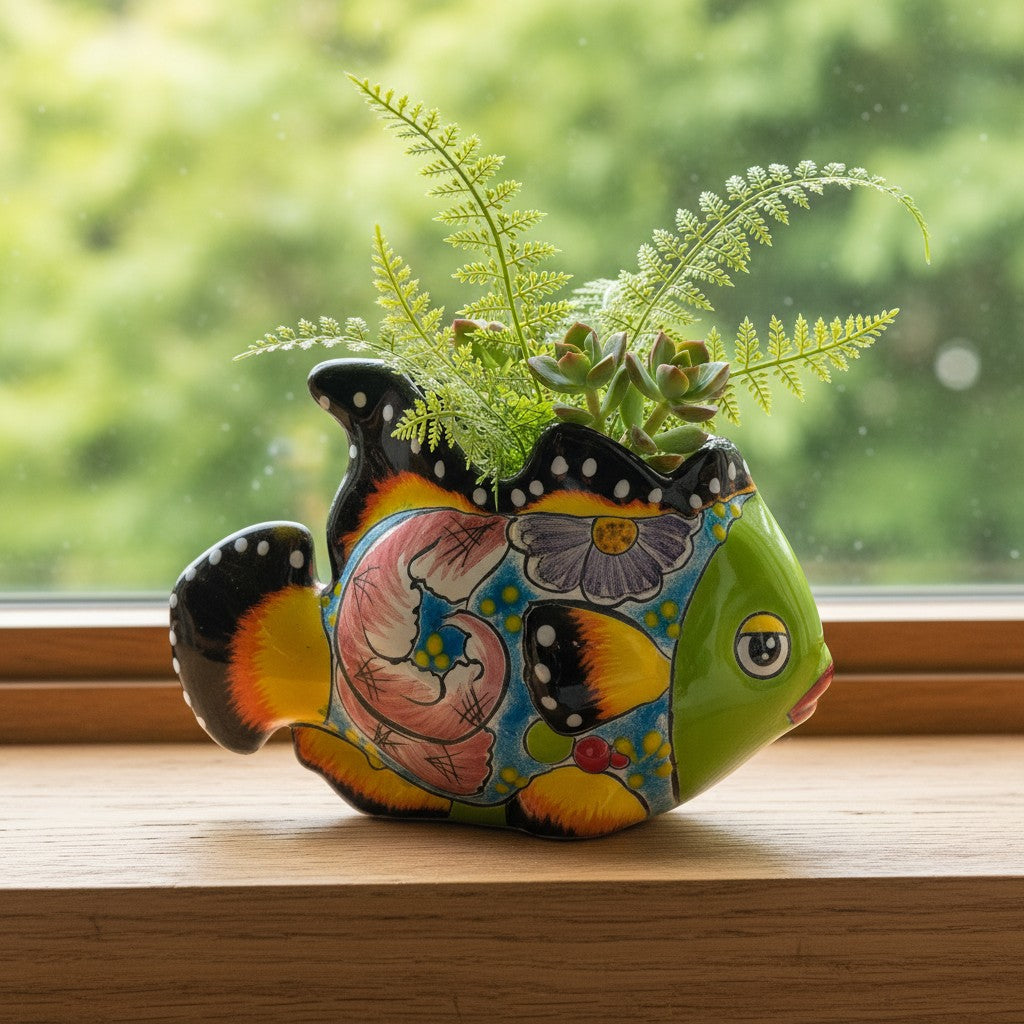 Talavera Planter | Talavera Fish Planter