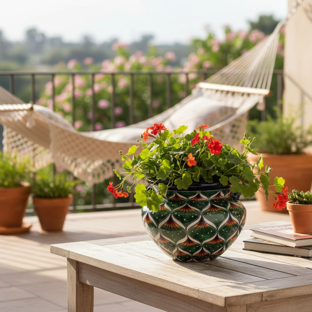 Talavera Flower Pot | Vibrant Talavera Flower Pot