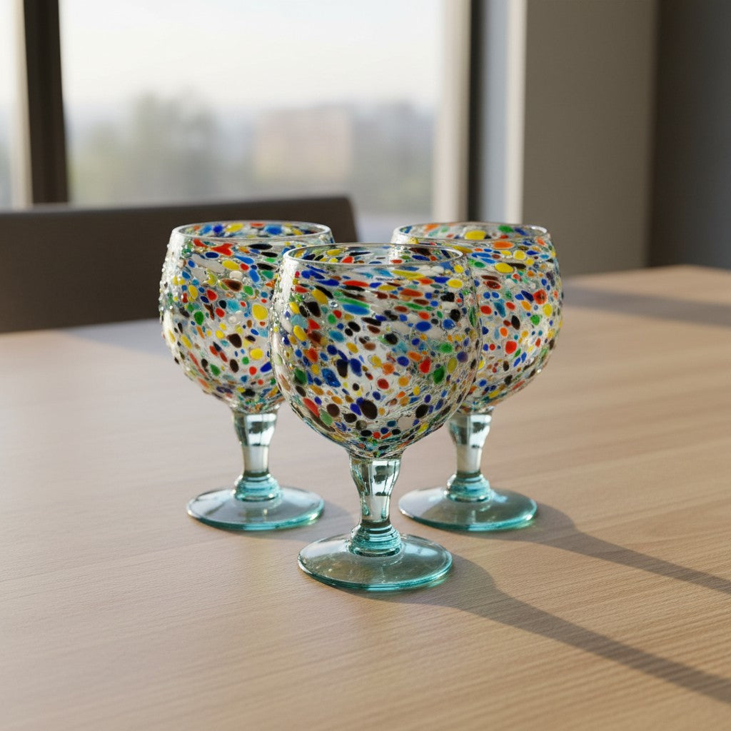 Mexican Margarita Glass | Handblown Mexican Shrimp Cocktail Glass