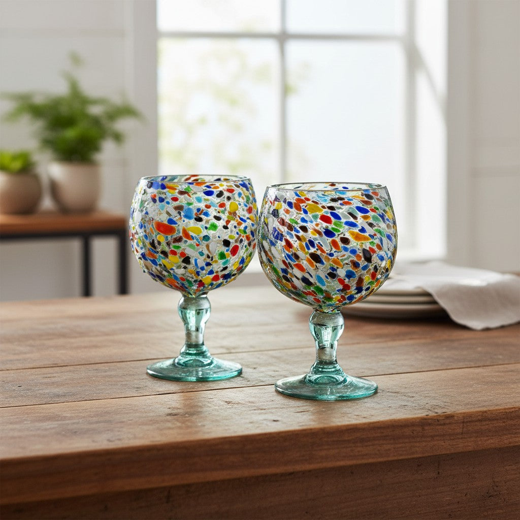 Mexican Margarita Glass | Handblown Mexican Shrimp Cocktail Glass