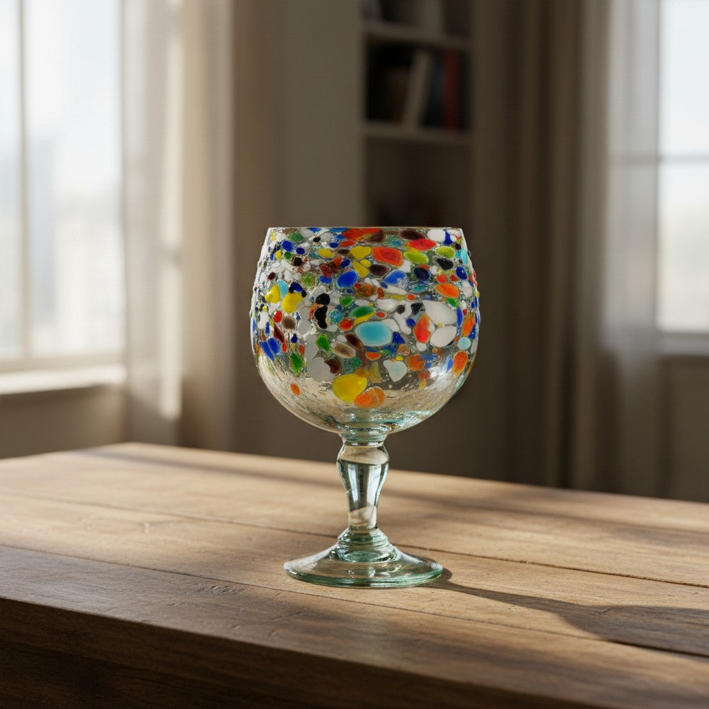 Mexican Margarita Glass | Handblown Mexican Shrimp Cocktail Glass