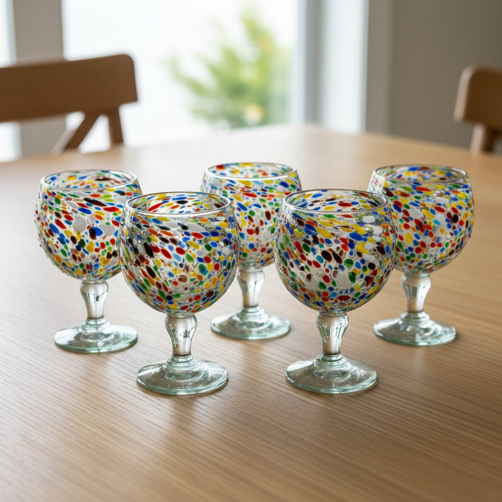 Mexican Margarita Glass | Handblown Mexican Shrimp Cocktail Glass