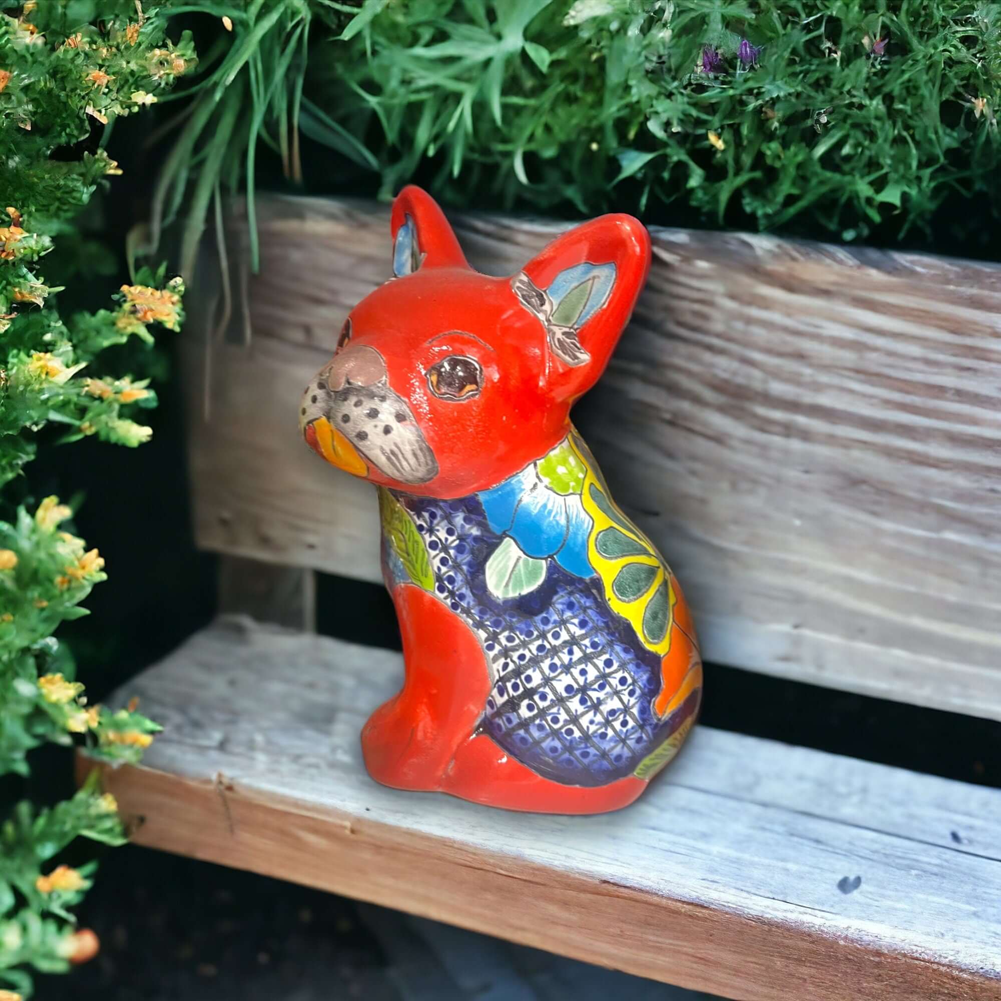 Talavera Statue | Medium Talavera French Bulldog Statue