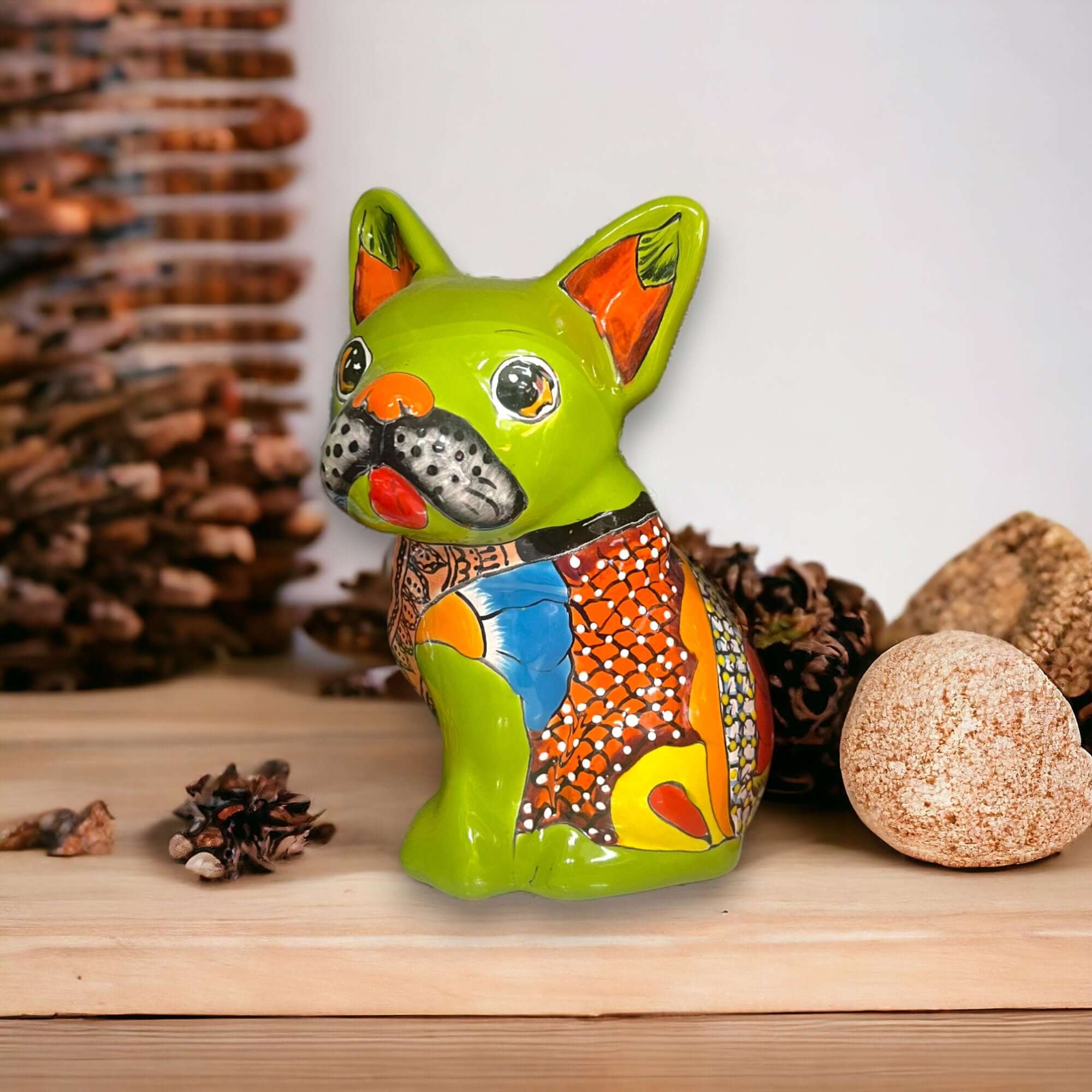 Talavera Statue | Medium Talavera French Bulldog Statue