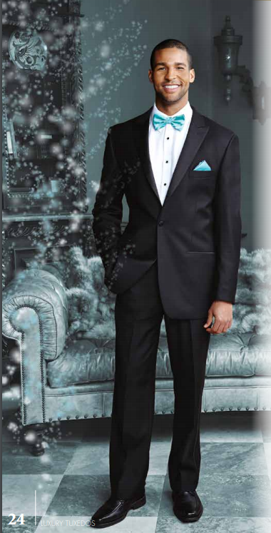 Tuxedo | "vienna" Black Tuxedo Jacket Peak (separates)