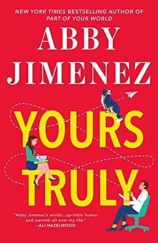 Yours Truly by Abby Jimenez is a Honey Badger Books selection for readers who enjoy women's fiction, contemporary fiction, romantic comedy fiction, city life fiction, and cozy fiction read. This listing supports reader discovery, book club browsing, library refreshes, and gift-focused book shopping while staying grounded in available genre, theme, author, and reader-fit details.