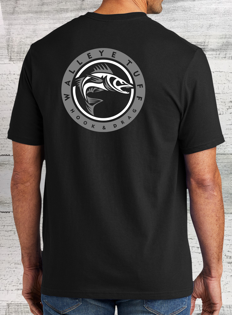 Walleye Tuff - Camiseta de faena - Hecho en EE. UU. - Manga corta - Camiseta de lucioperca - Camiseta de pesca